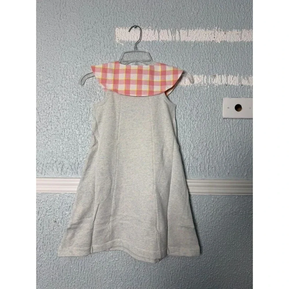 The Sunday collective girl Grandmacore Preppy sweatshirt Peter Pan dress sz 8-9